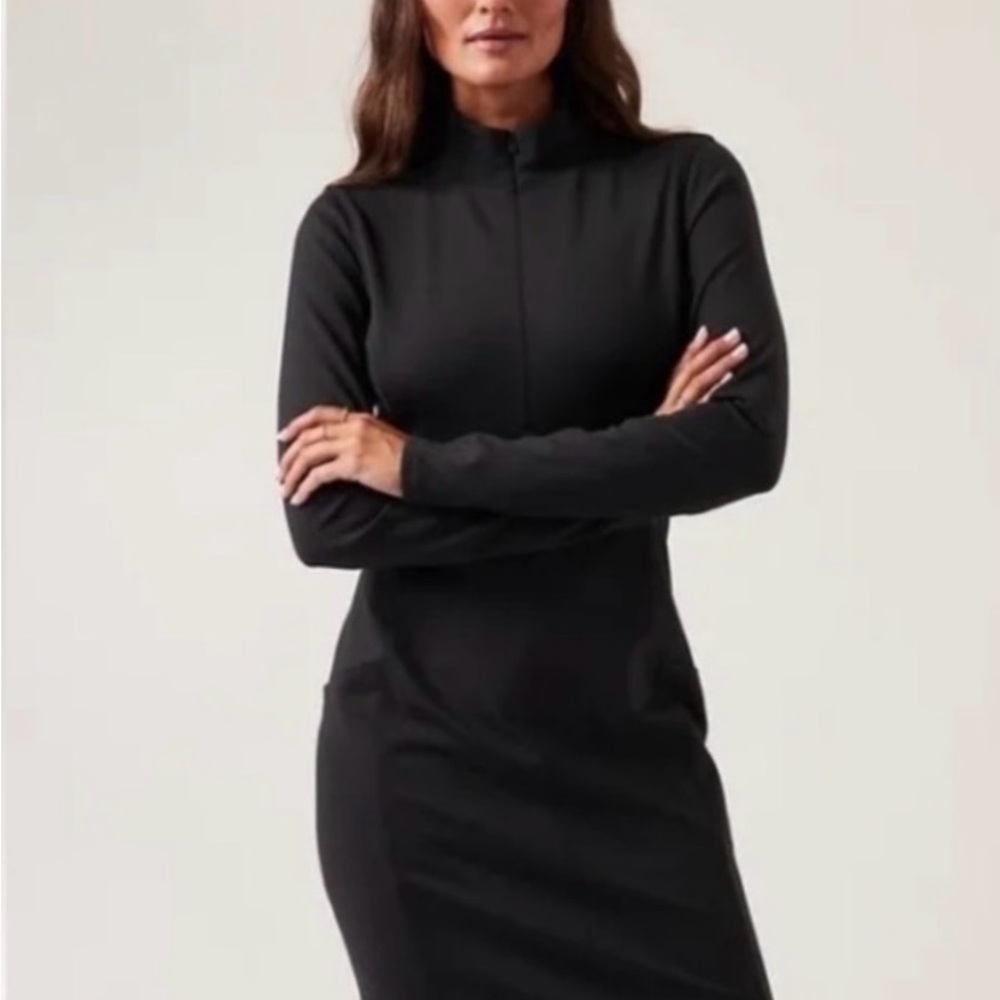 Athleta Classic Black Long Sleeve Dress